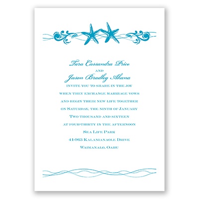 Sweet Starfish - Invitation