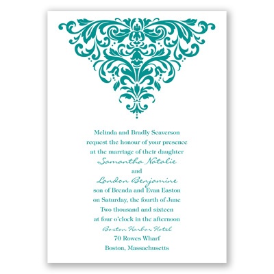 Dramatic Damask - Invitation