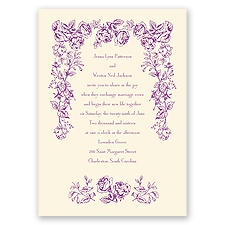 Vintage Rose - Ecru - Invitation