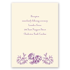 Vintage Rose - Ecru - Reception Card
