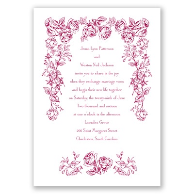 Vintage Rose - Invitation