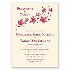 Graceful Leaves - Ecru - Invitation
