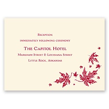 Graceful Leaves - Ecru - Reception Card