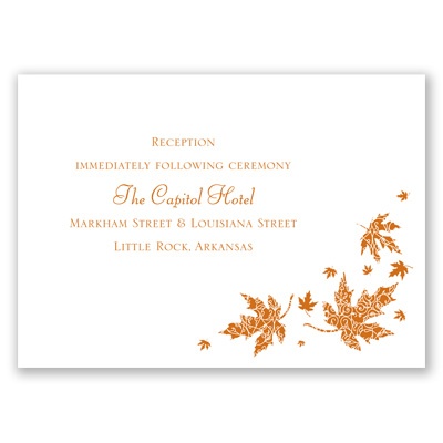 Graceful Leaves - Reception Card