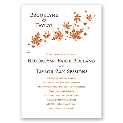 Graceful Leaves - Invitation