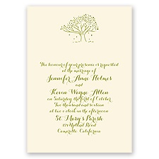 Whimsical Tree - Ecru - Invitation