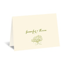 Whimsical Tree - Ecru - Thank You Card