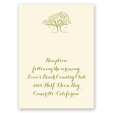 Whimsical Tree - Ecru - Reception Card
