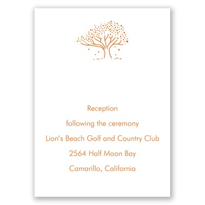 Whimsical Tree - Reception Card