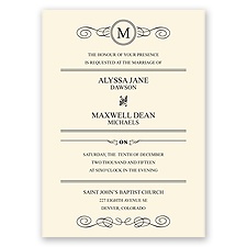 Just Your Type - Ecru - Invitation