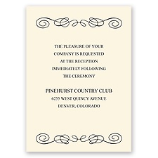 Just Your Type - Ecru - Reception Card