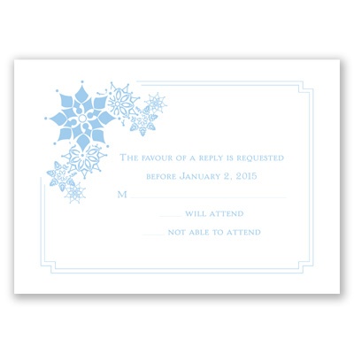 Snowflake Fantasy - Response Card and Envelope