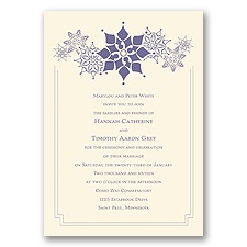 Snowflake Fantasy - Ecru - Invitation