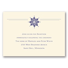 Snowflake Fantasy - Ecru - Reception Card