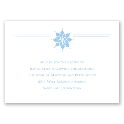 Snowflake Fantasy - Reception Card