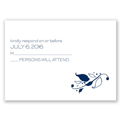 Love Bird Silhouette - Response Card and Envelope