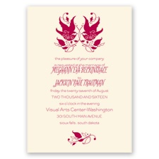 Love Bird Silhouette - Ecru - Invitation
