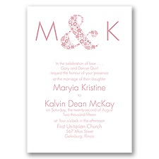 Floral Ampersand - Invitation