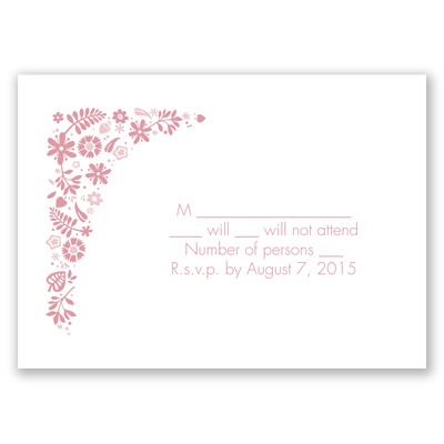 Floral Ampersand - Response Card and Envelope