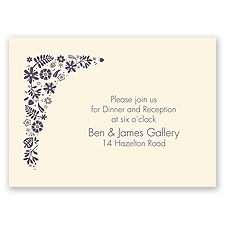Floral Ampersand - Ecru - Reception Card