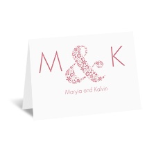 Floral Ampersand - Note Card and Envelope