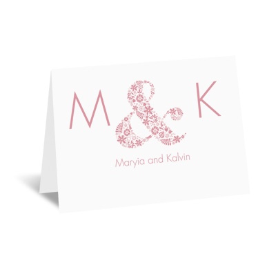 Floral Ampersand - Note Card and Envelope