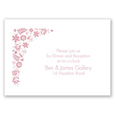 Floral Ampersand - Reception Card