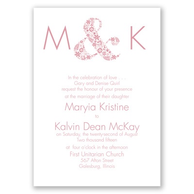Floral Ampersand - Invitation