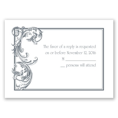Fine Filigree - Response Card and Envelope