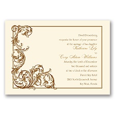Fine Filigree - Ecru - Invitation