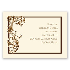 Fine Filigree - Ecru - Reception Card