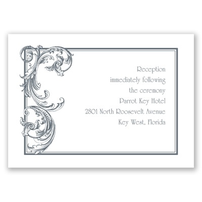 Fine Filigree - Reception Card