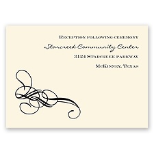 Fancy Flourishes - Ecru - Reception Card