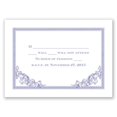 Vintage Victorian - Response Card and Envelope