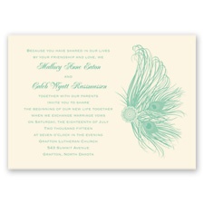 Fancy Peacock - Ecru - Invitation