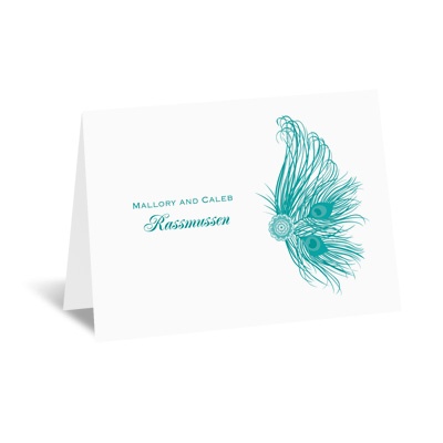 Fancy Peacock - Note Card and Envelope