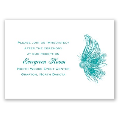 Fancy Peacock - Reception Card