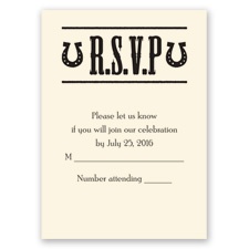Country Luck - Ecru - Response Card