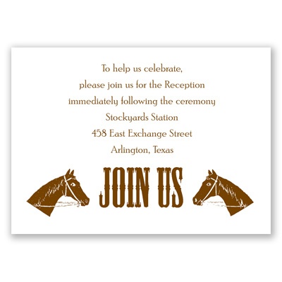 Country Luck - Reception Card