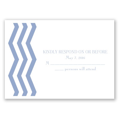 Modern Chevron - Response Card and Envelope