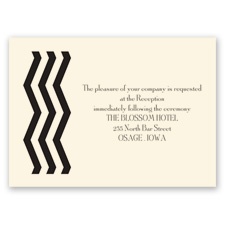 Modern Chevron - Ecru - Reception Card