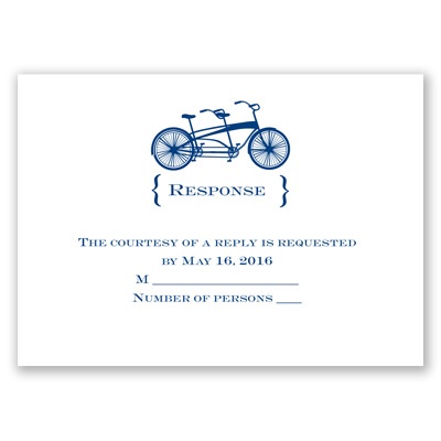 Bike for Two - Response Card and Envelope