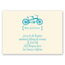 Bike for Two - Ecru - Reception Card