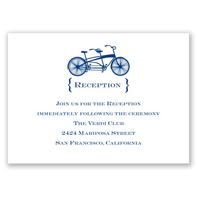 Bike for Two - Reception Card