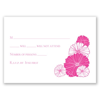 Modern Flowers - Response Card and Envelope