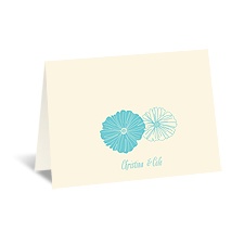 Modern Flowers - Ecru - Thank You Card