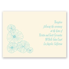 Modern Flowers - Ecru - Reception Card
