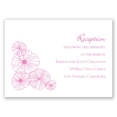 Modern Flowers - Reception Card