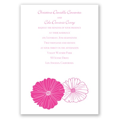 Modern Flowers - Invitation