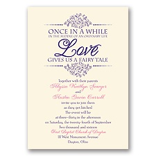 Fairy Tale Love - Ecru - Invitation